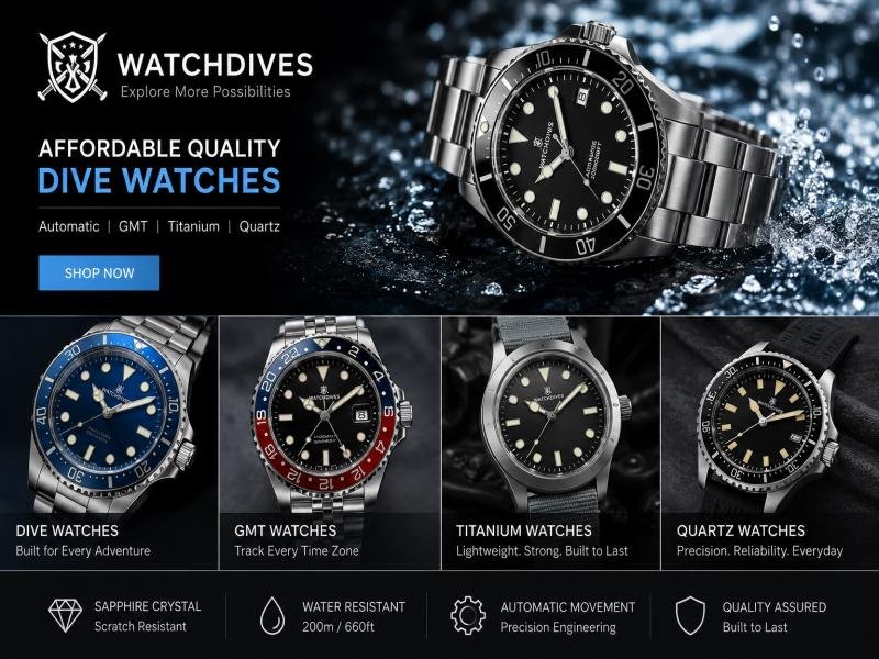 Watchdives Watches Store Affordable Dive Watches Microbrand Timepieces Automatic GMT Diver Watches Online Shop Overview